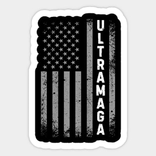 Ultra MAGA American Flag Patriotic Republican Pro Trump Sticker